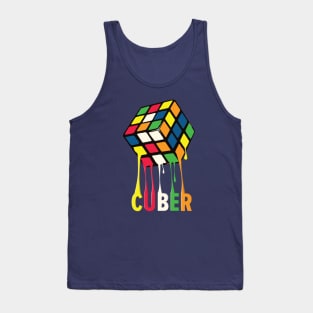 Melting Cube Cuber - Rubik's Cube Inspired Design Tank Top